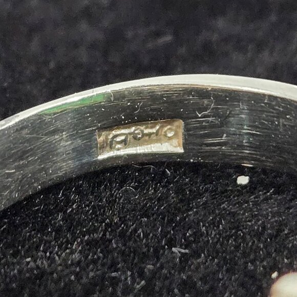 Chrysoprase stone and silver ring - Picture 14 of 14